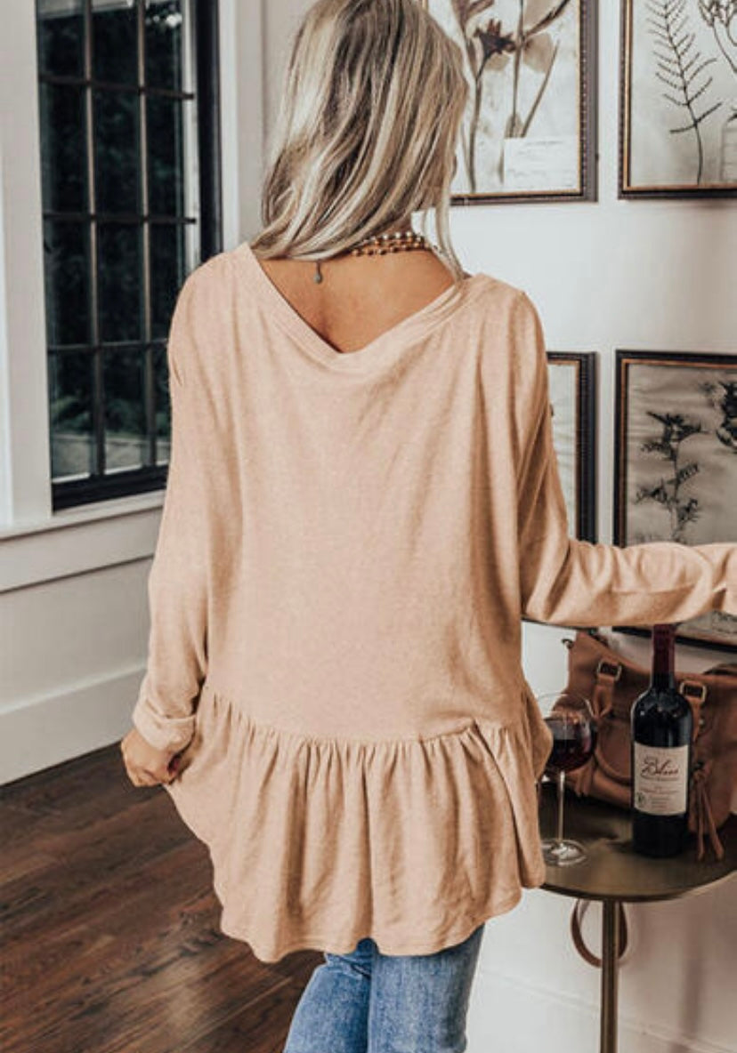 White Buttonup Babydoll Top