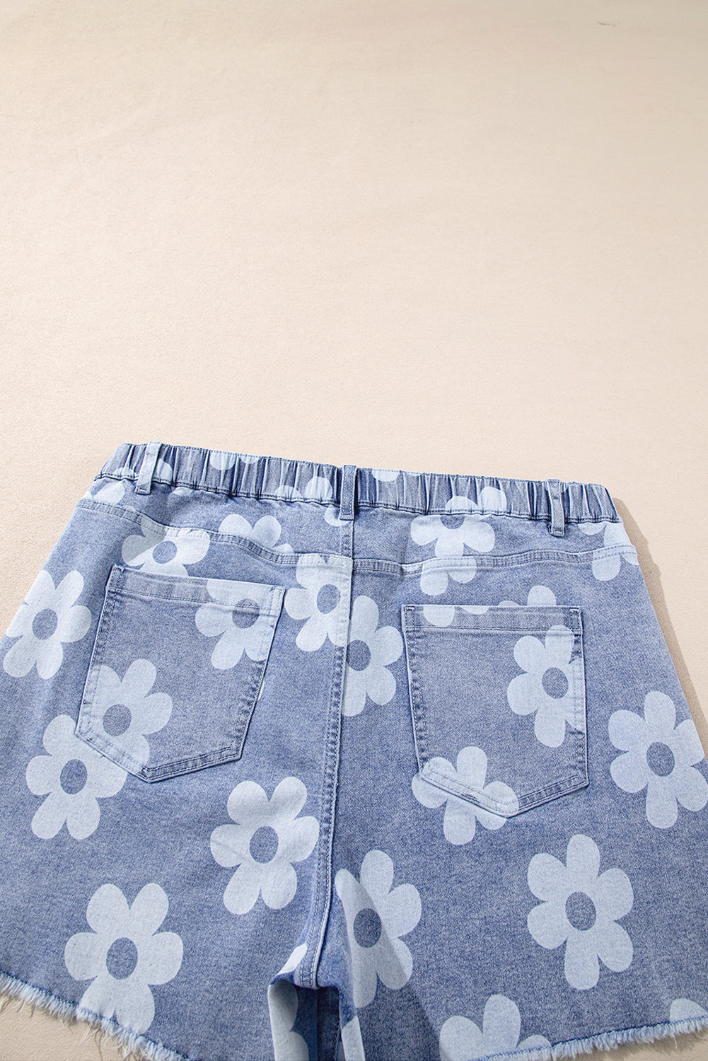 Floral Plus Size Denim Shorts