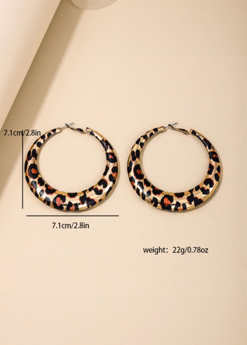 Katie’s Leopard Hoop Earrings