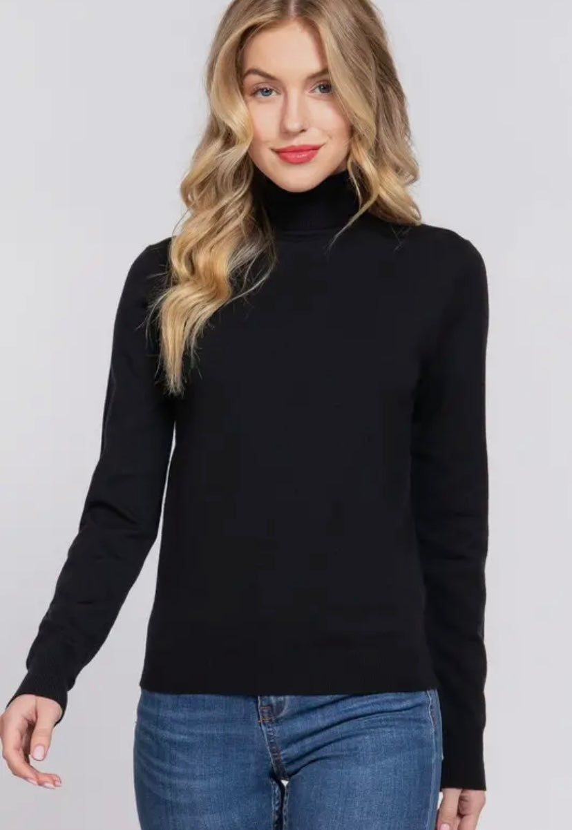 Classic Black Turtleneck