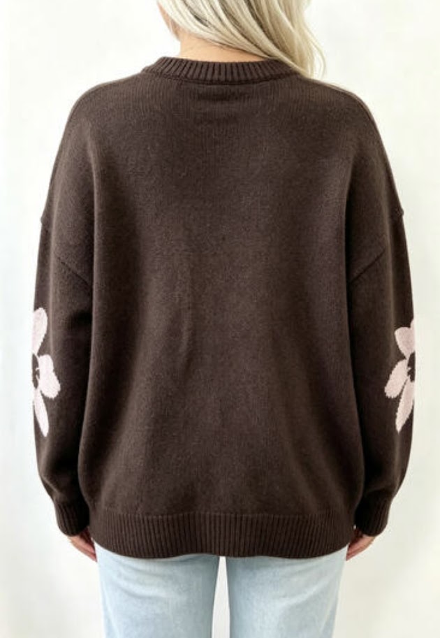 Espresso Yourself Floral Sweater