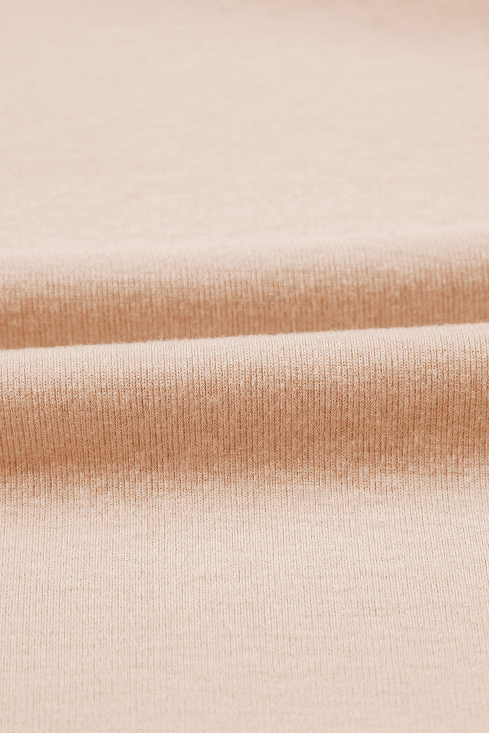 Beige Ruffled Buttoned V Neck Shirt