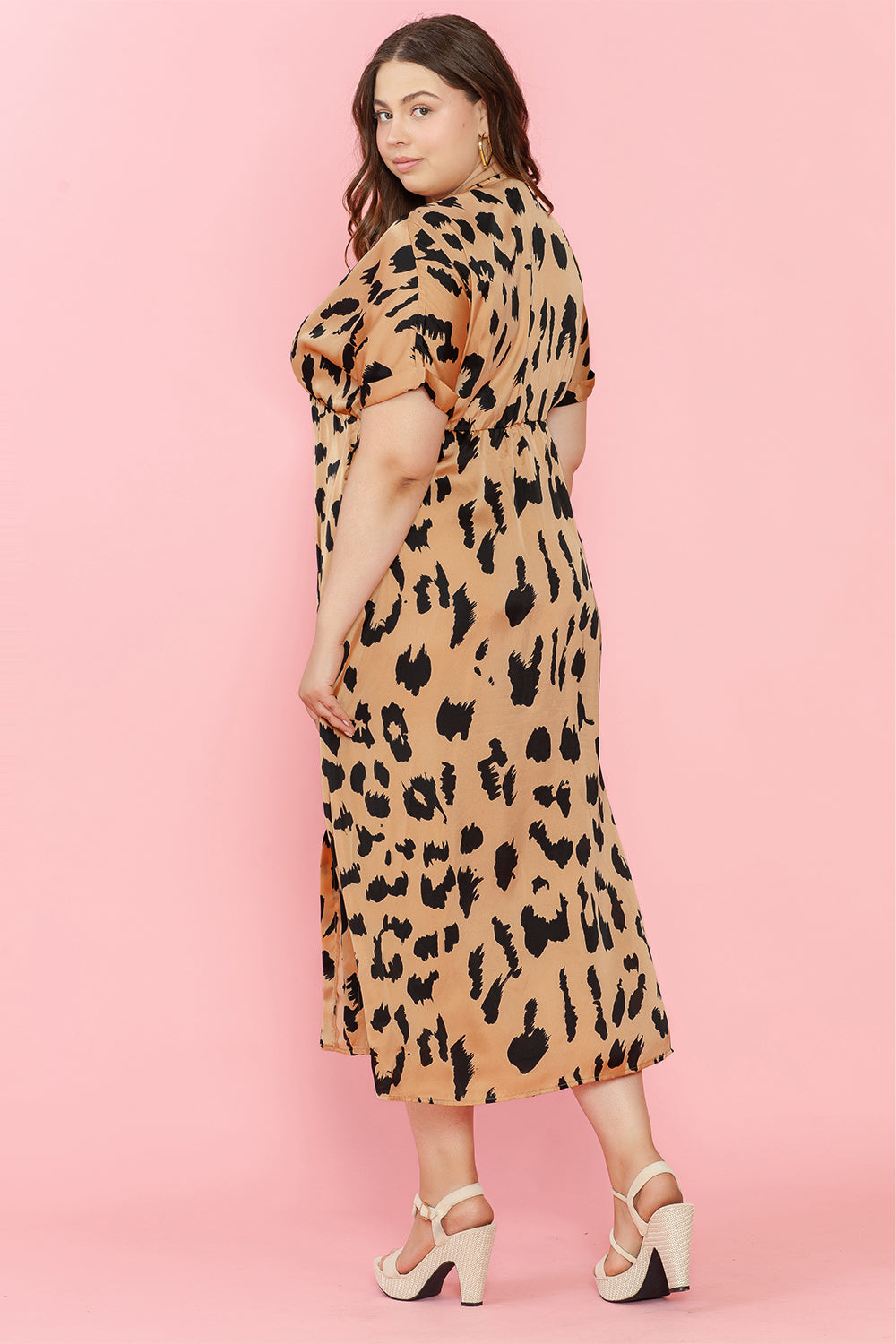 Leopard Silk Maxi Dress