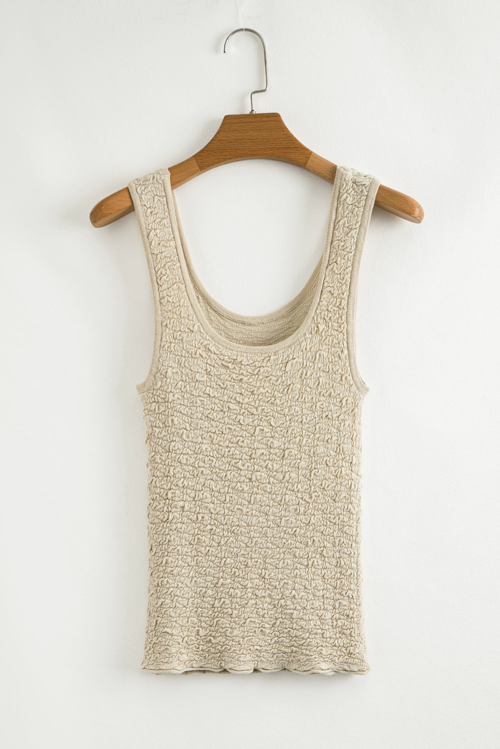 Apricot Textured U Neck Slim Fit Sweater Vest