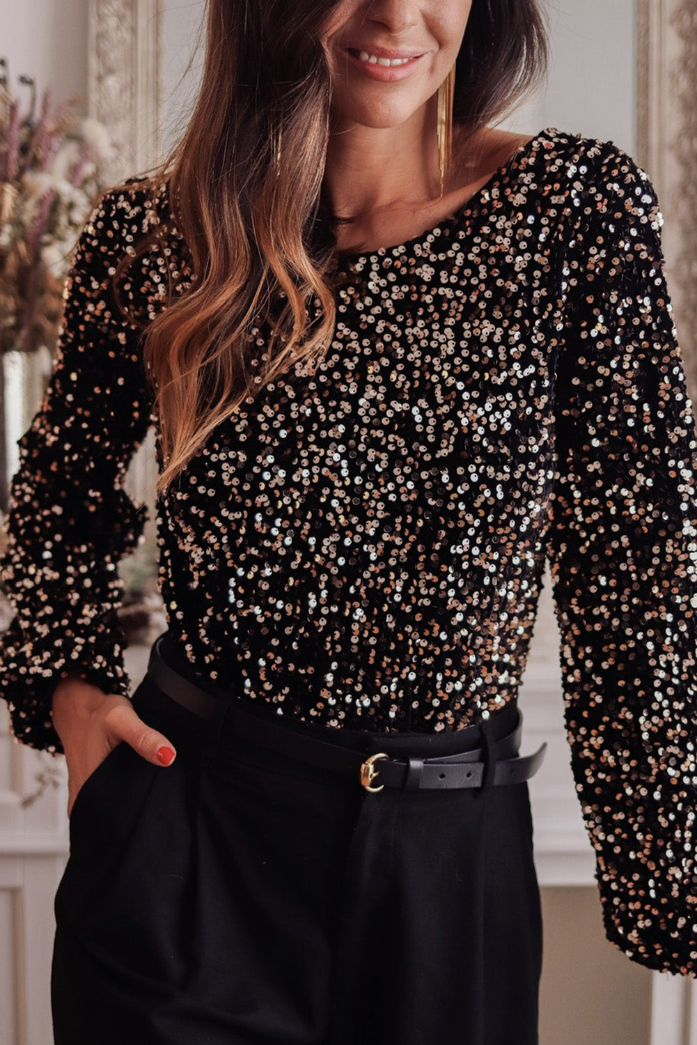 Katie's Sequin Night Out Bodysuit