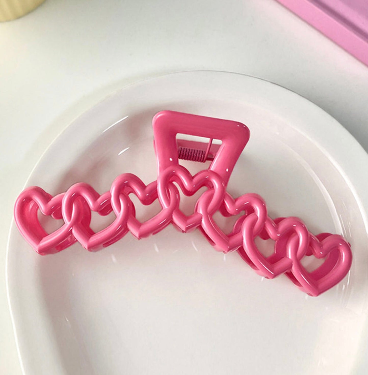 Pink Heart Hair Clip