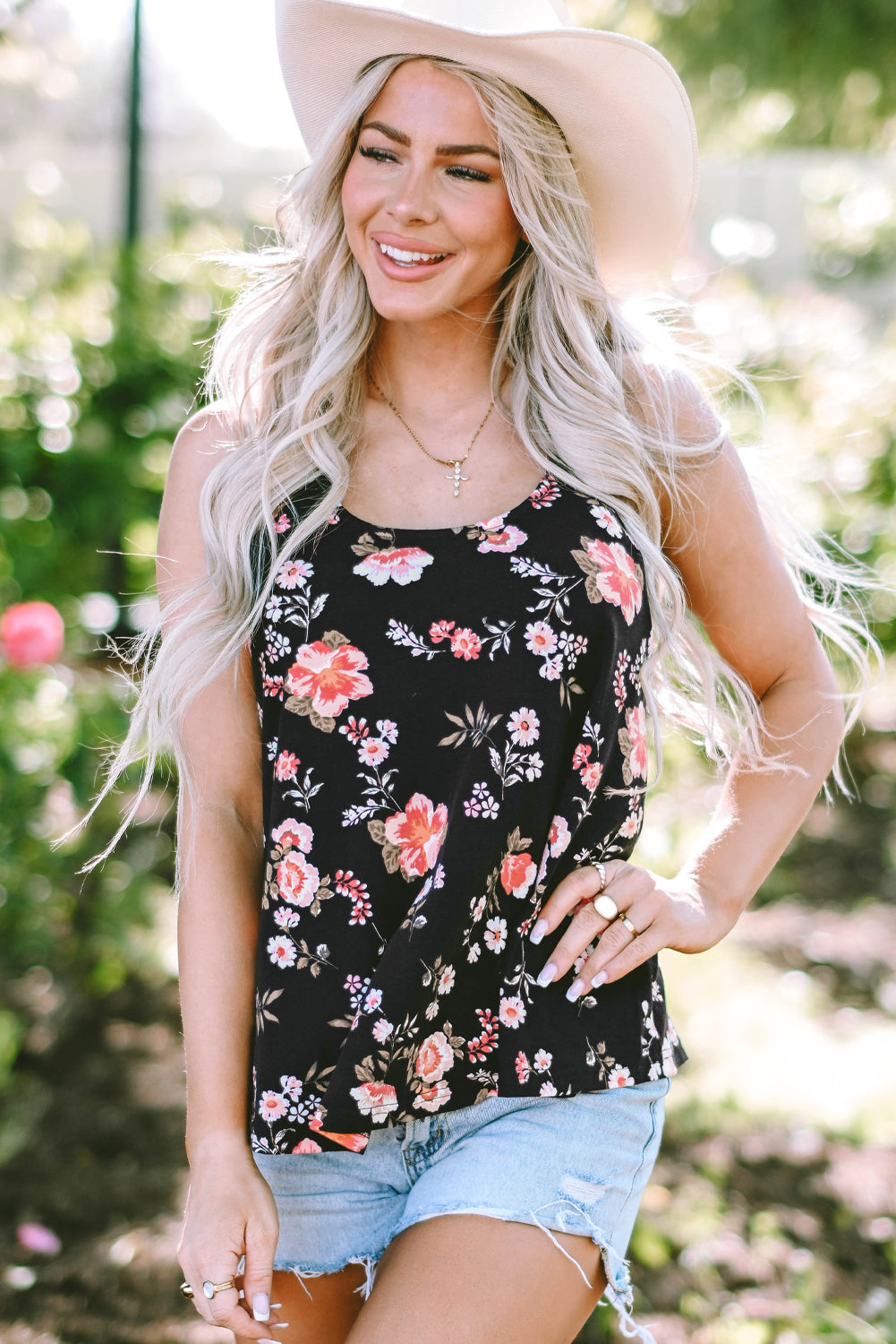 Floral Strappy Tank