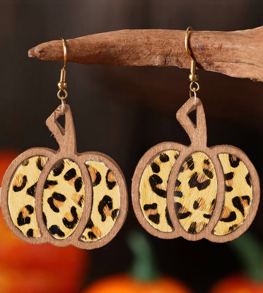 Leopard Pumpkin Earrings