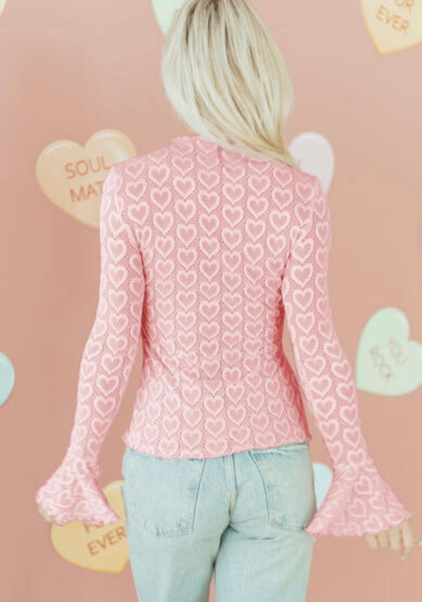 Babydoll Pink Sheer Heart