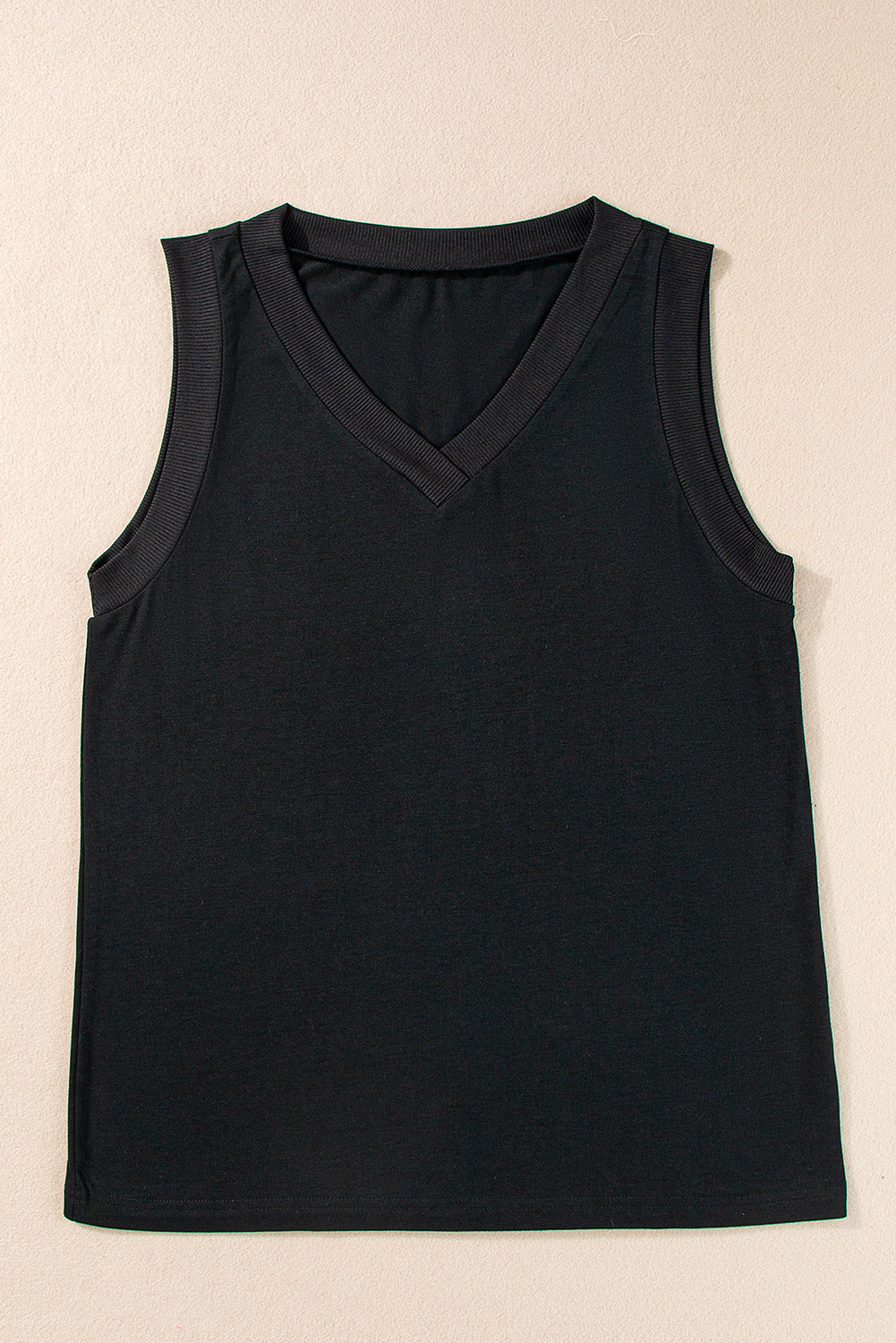 Black V Neck Tank
