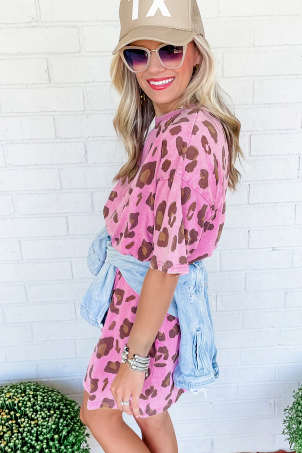 Pink Leopard T-Shirt Dress