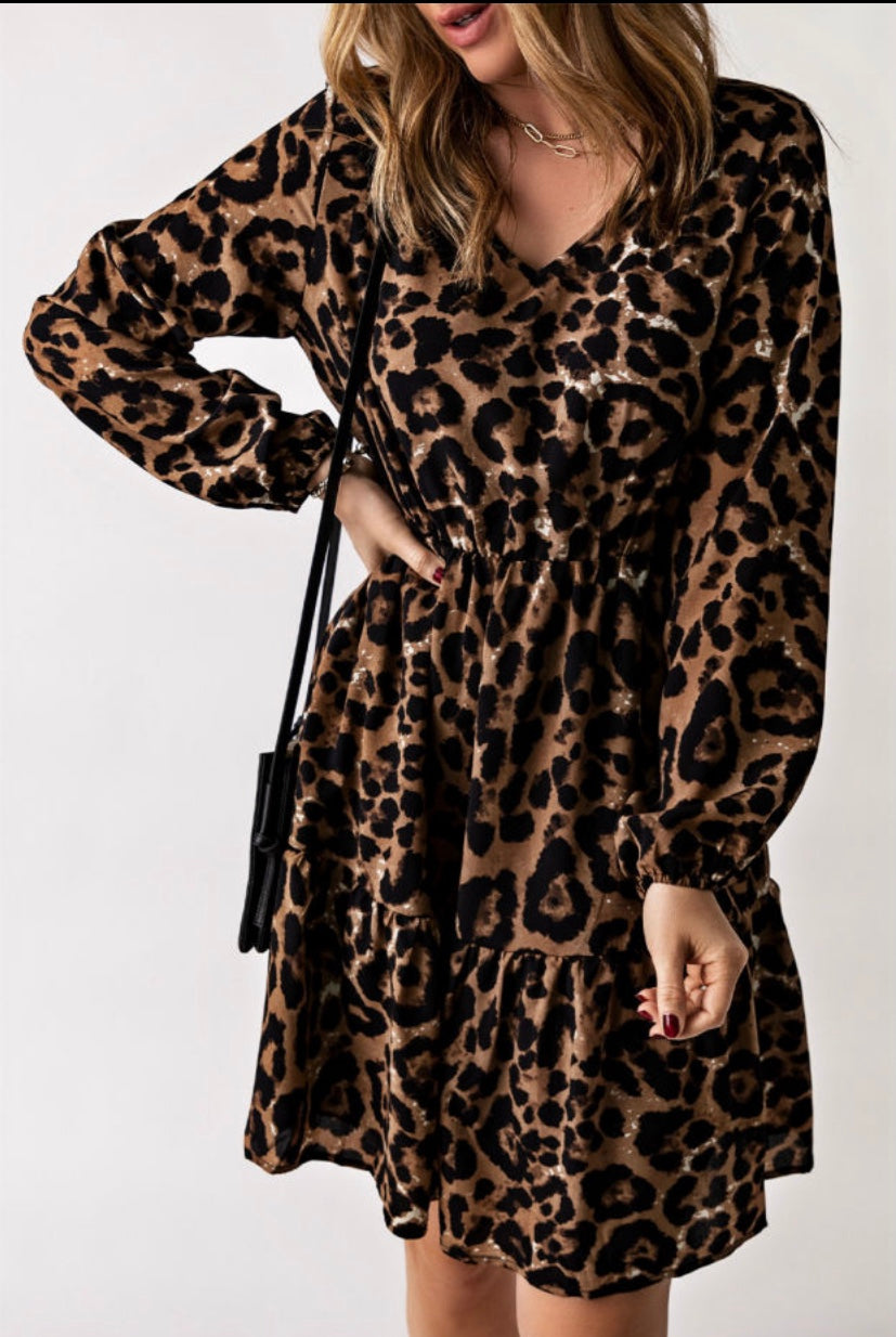 Leopard Long Sleeve Dress