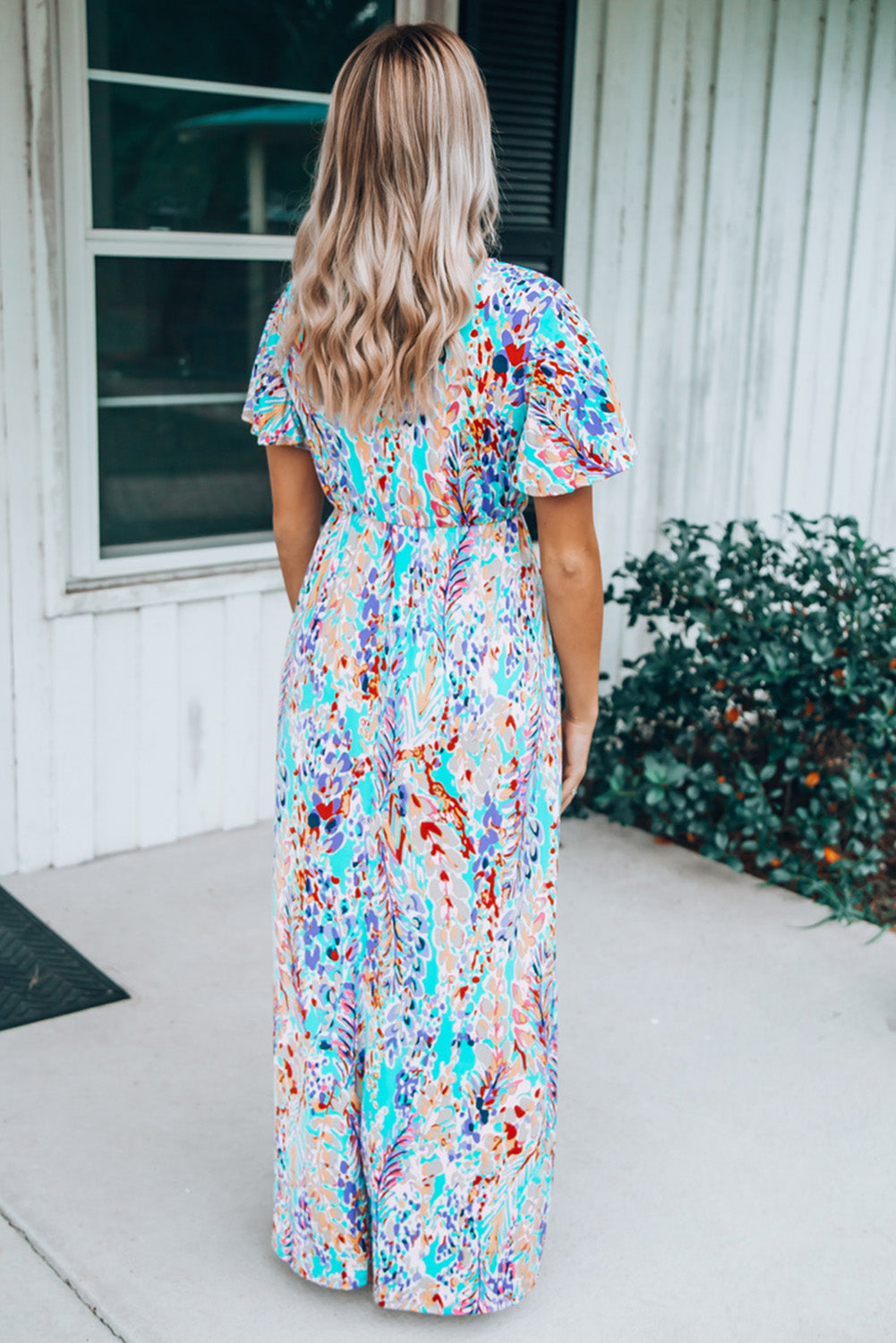 Green Floral Maxi Dress