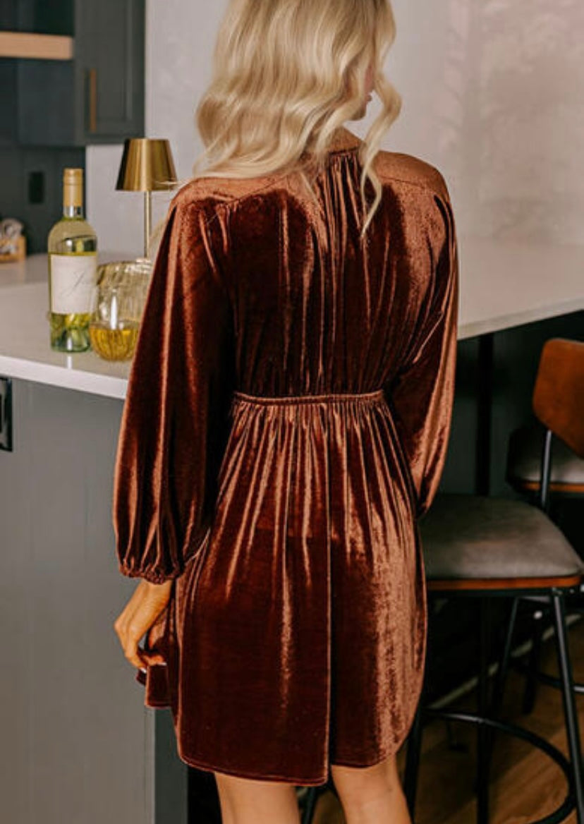 Burnt Orange Mini Dress