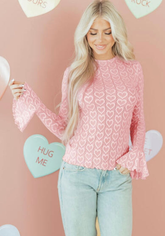 Babydoll Pink Sheer Heart