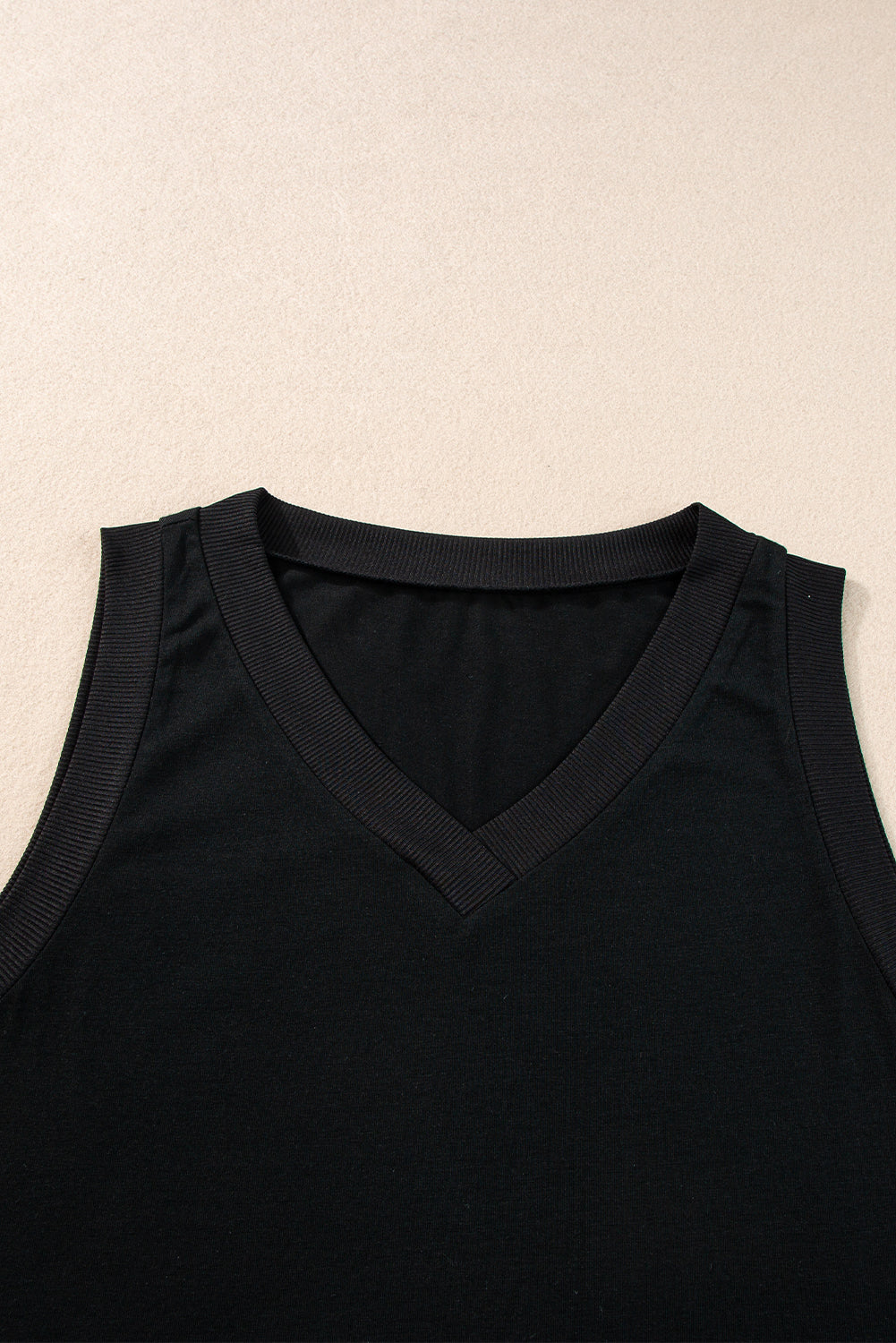 Black V Neck Tank