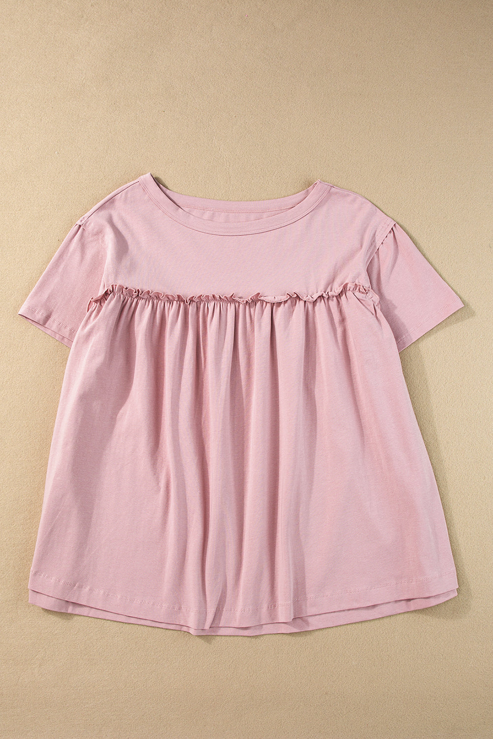 Light Pink Ruffled Babydoll Tee