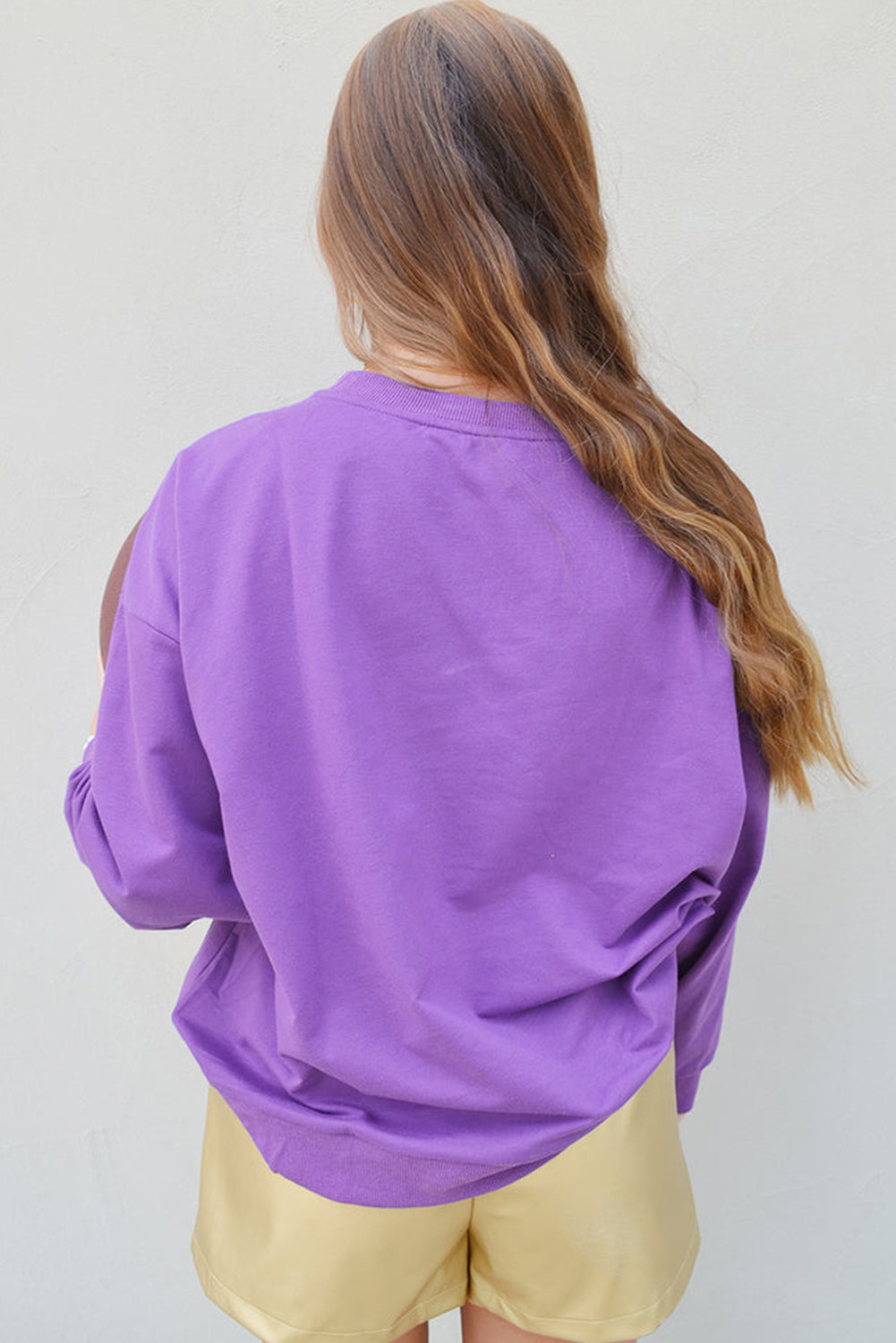 Purple Game Day Patch Sweatshirt