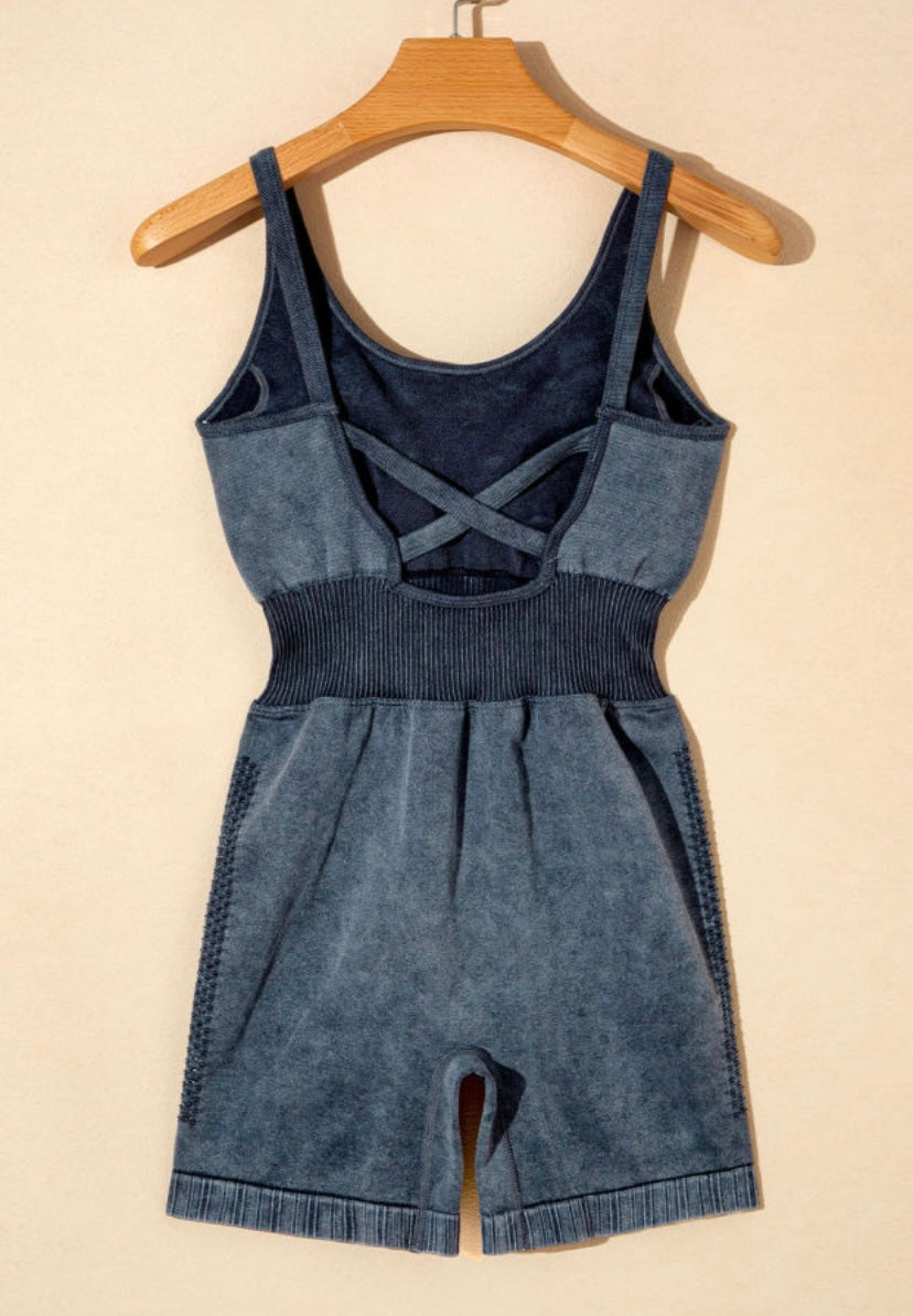 Charcoal Magnetic Romper