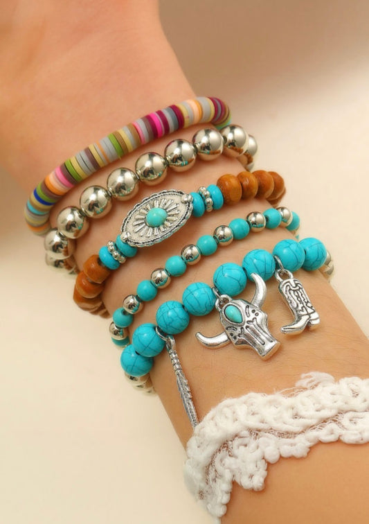 Western Turquoise Bracelet Set