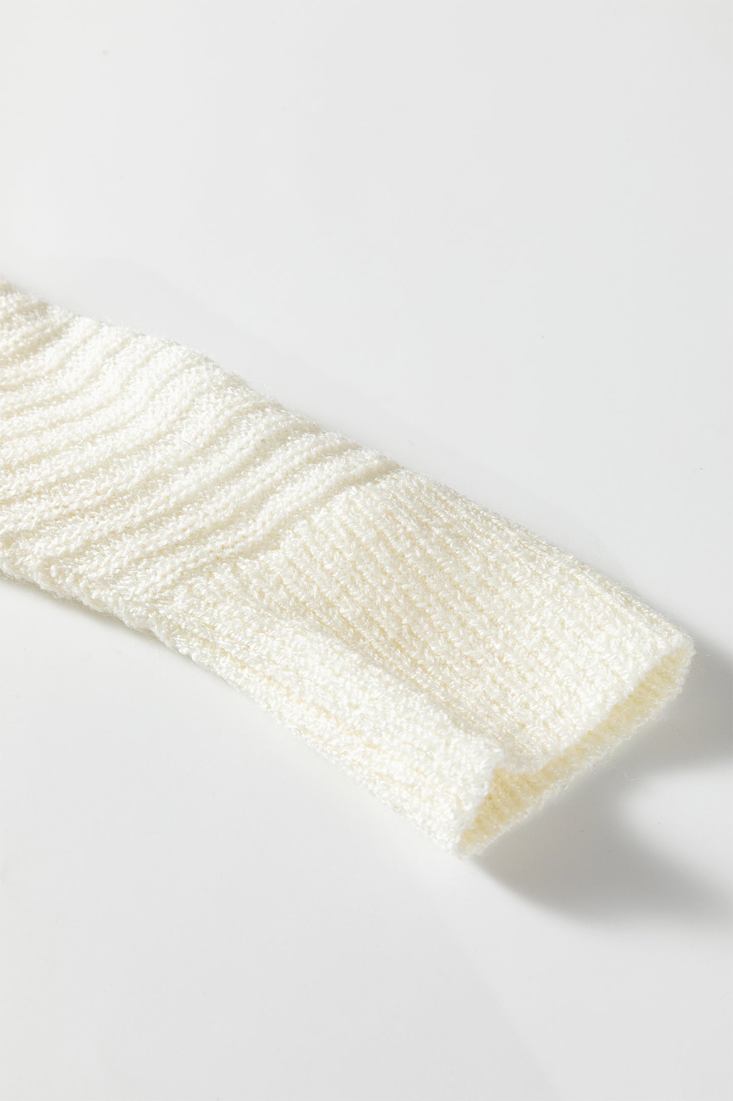 Red Stripe Loose Color Block Drop Shoulder Bubble Sleeve Sweater