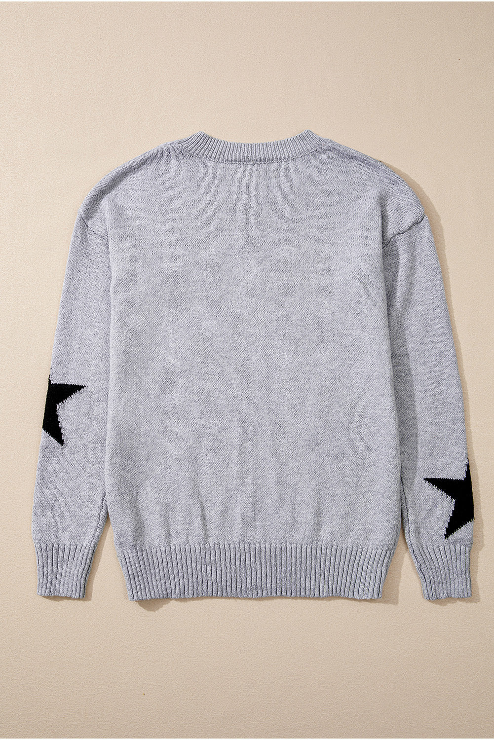 Gray Star Pattern Sweater