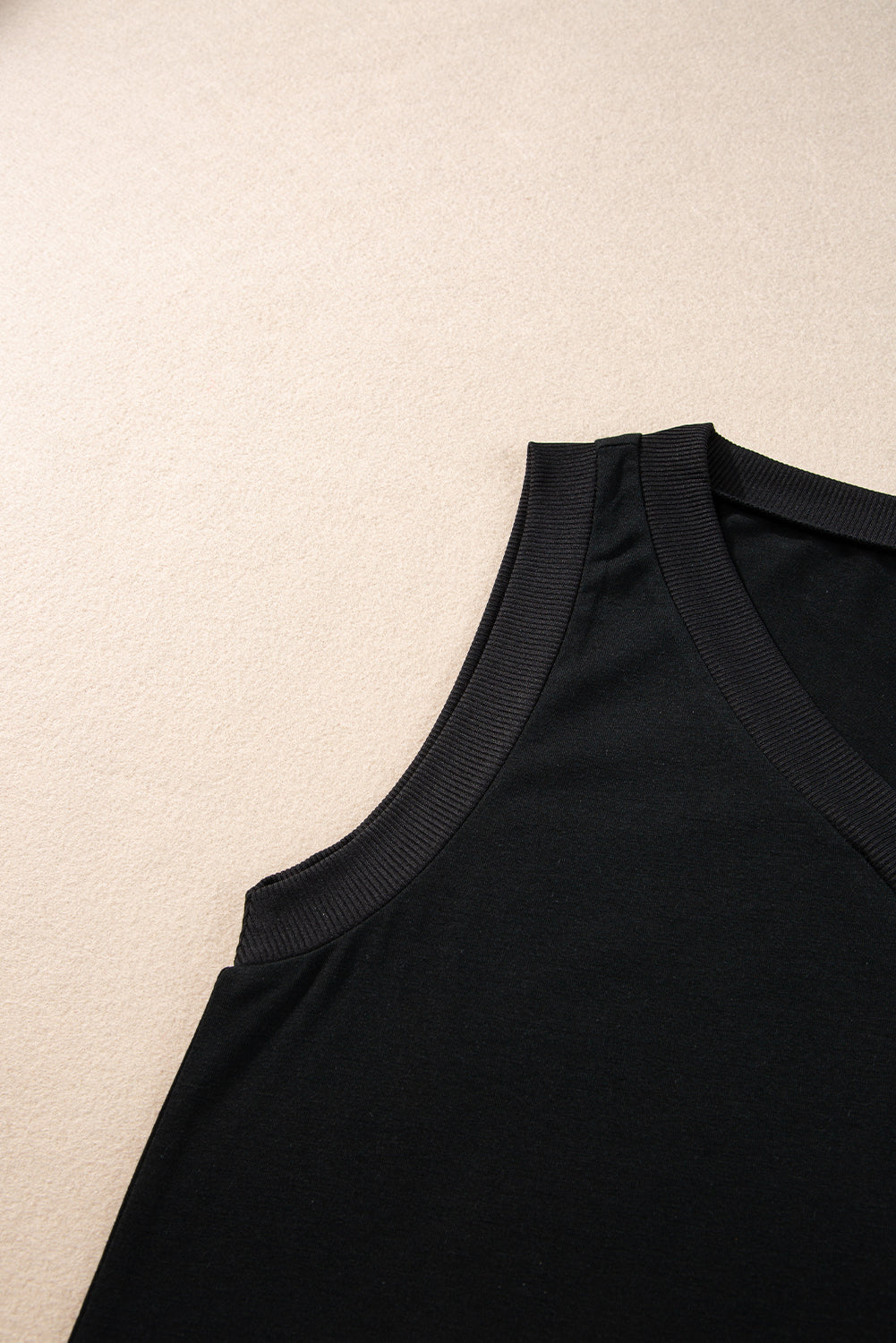 Black V Neck Tank