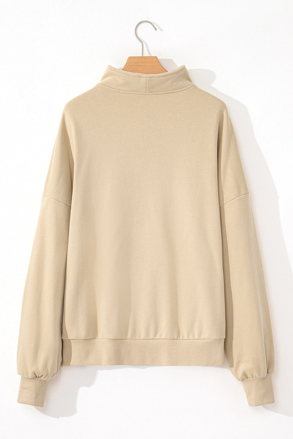 Tan Quarter Zip Sweatshirt