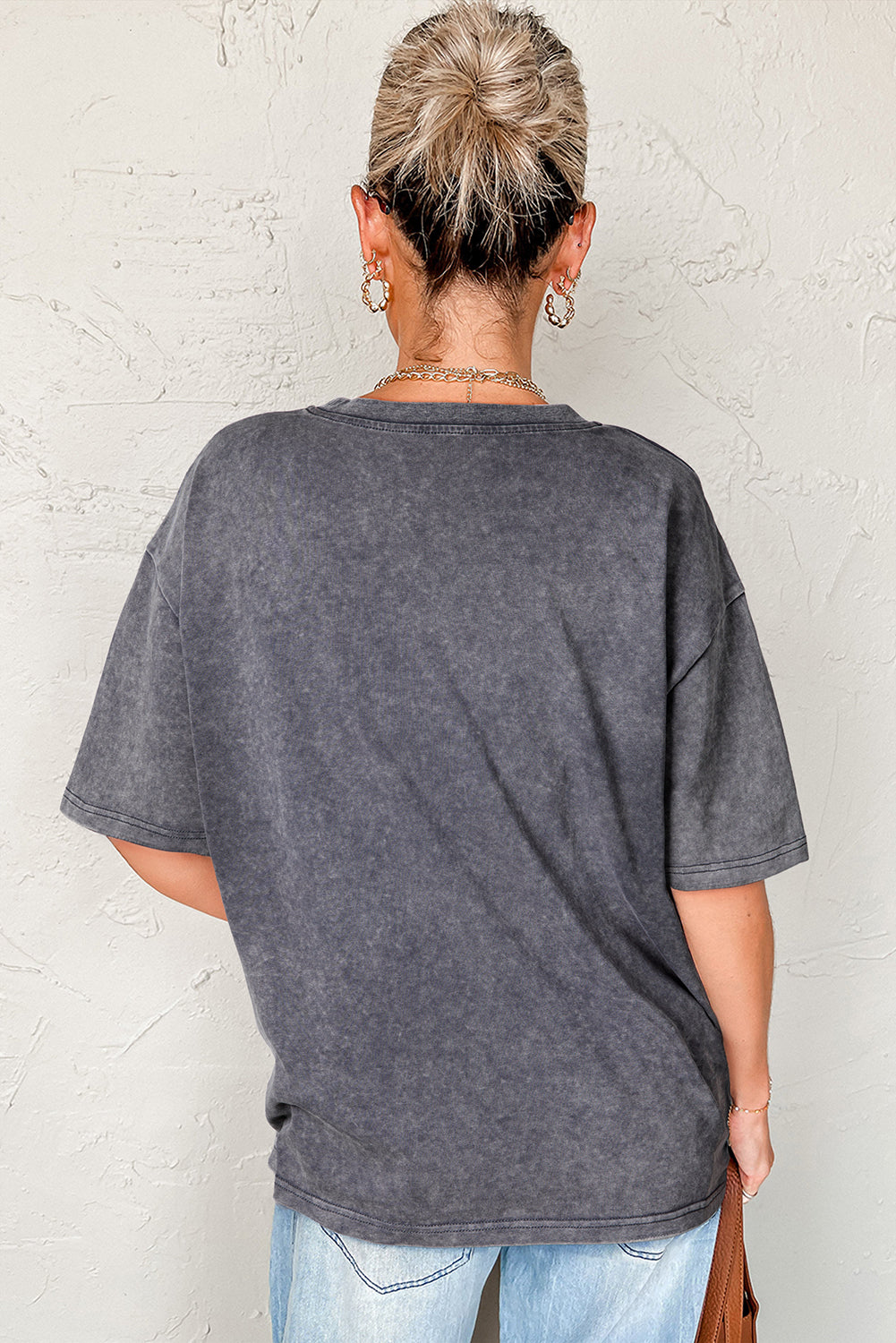 Grey TEXAS Oversized T Shirt