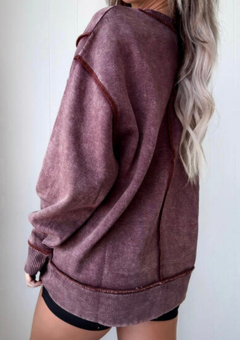 Cozy Mauve Top