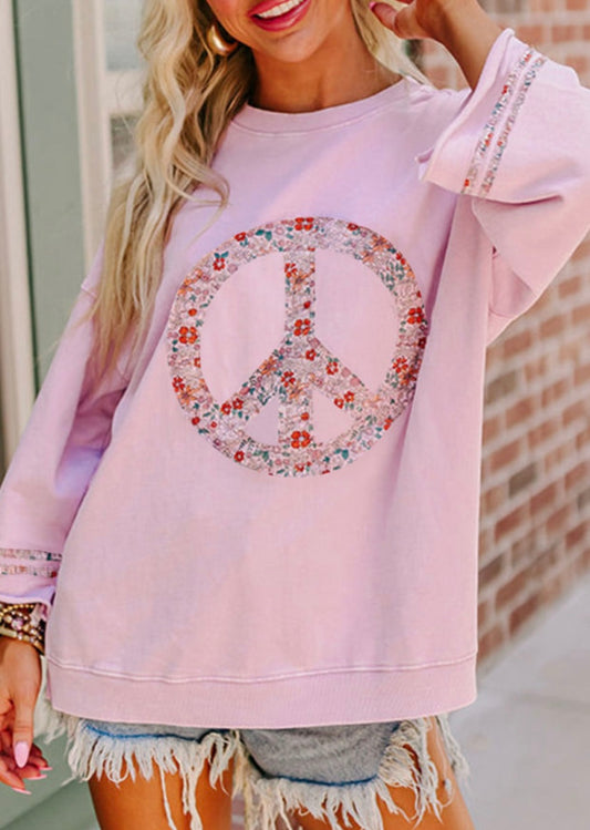 Grace’s Pink Peace Crewneck