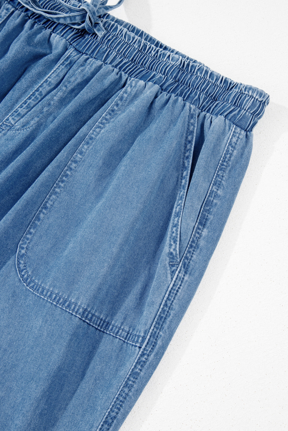 Dusk Blue Plus Size Denim Joggers