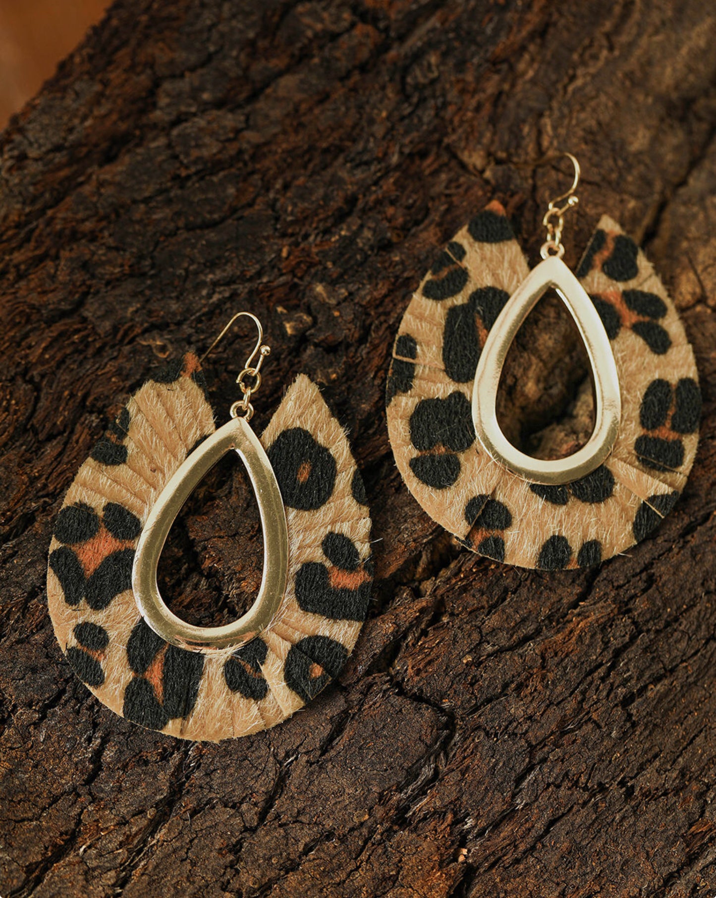 Leopard Hollow Drop Earrings
