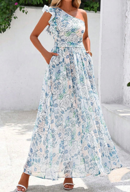 Seaside Rose Maxi Dress