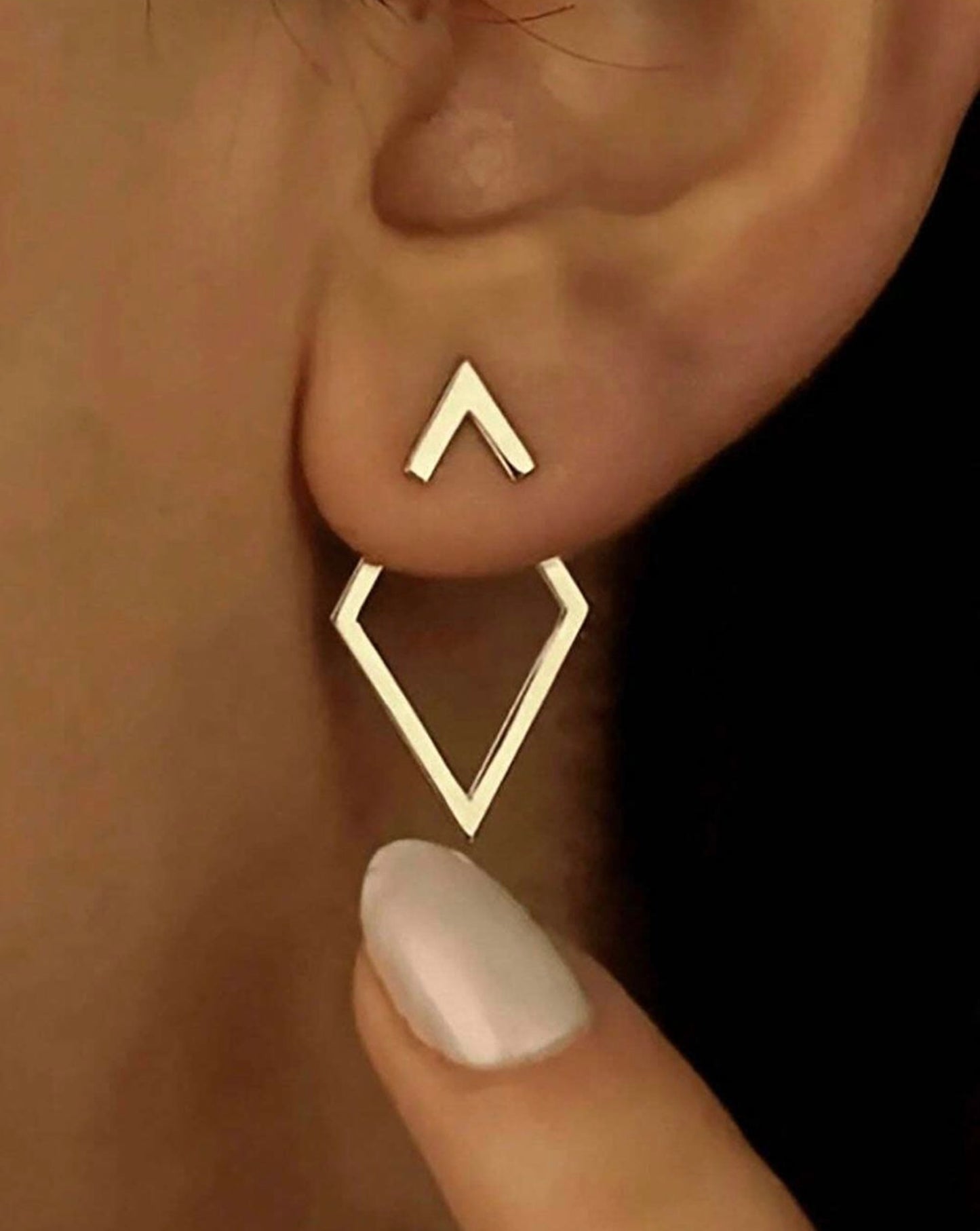 Gold Rhombus Earrings