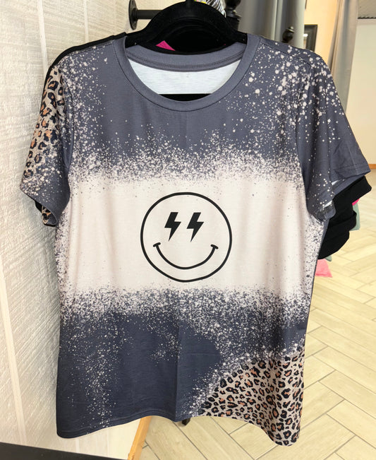 Lightning Bolt Smiley Tee