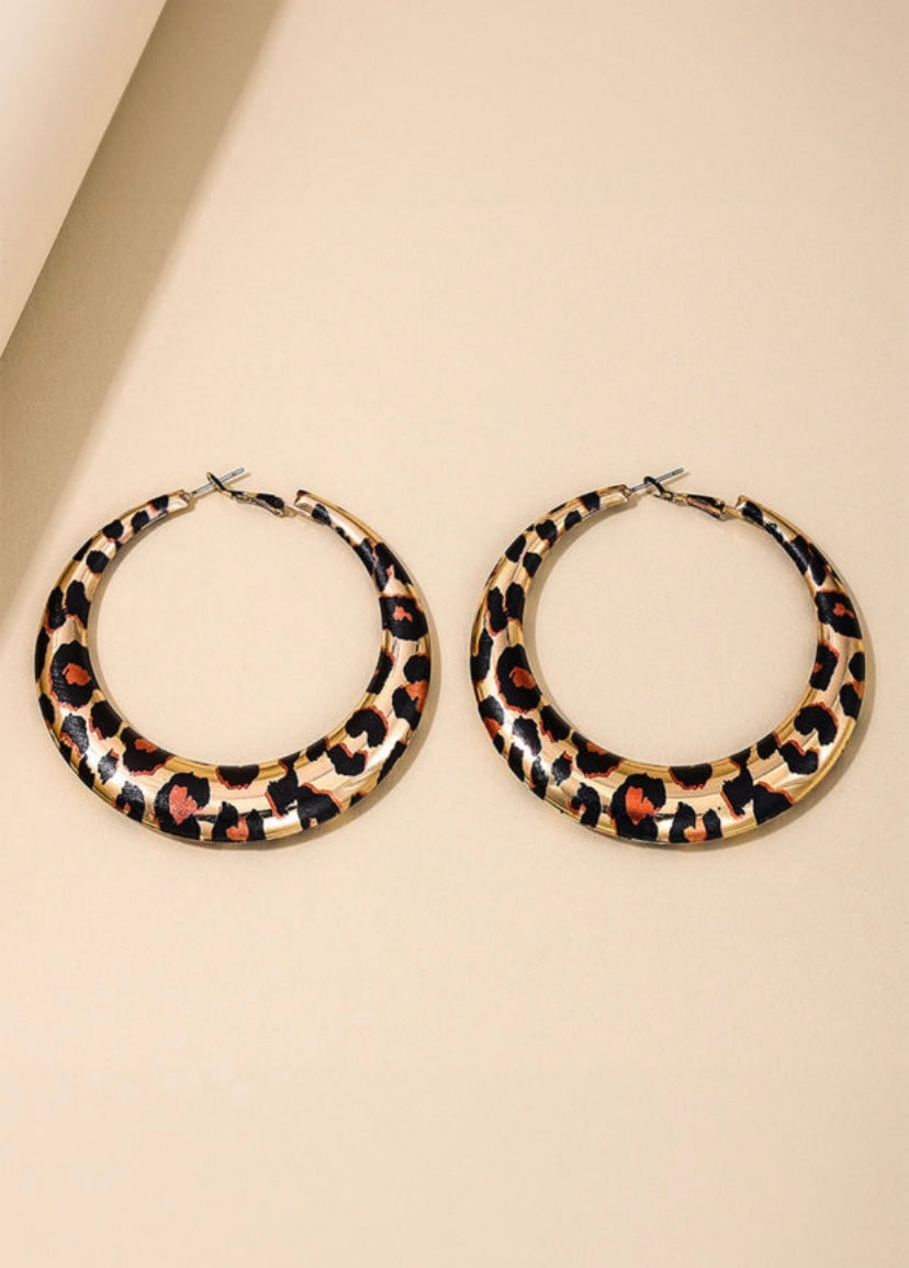 Katie’s Leopard Hoop Earrings