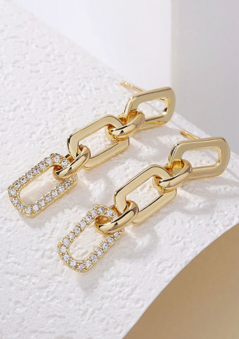 Gold Chain Link Earrings