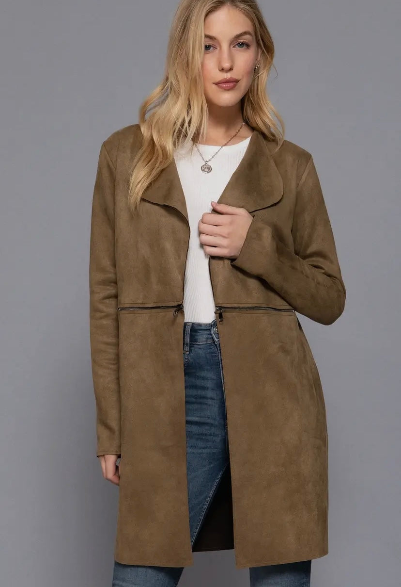 Olive Suede Olivia Jacket