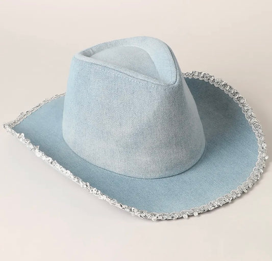 Blue Beauty Cowgirl Hat