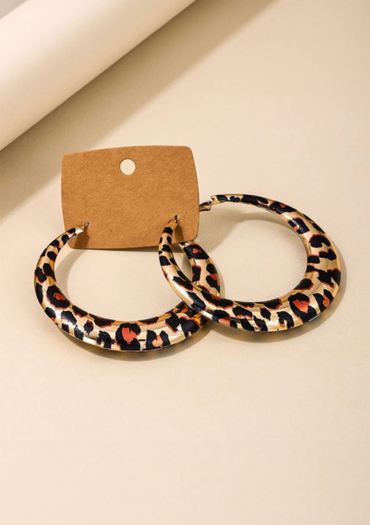 Katie’s Leopard Hoop Earrings