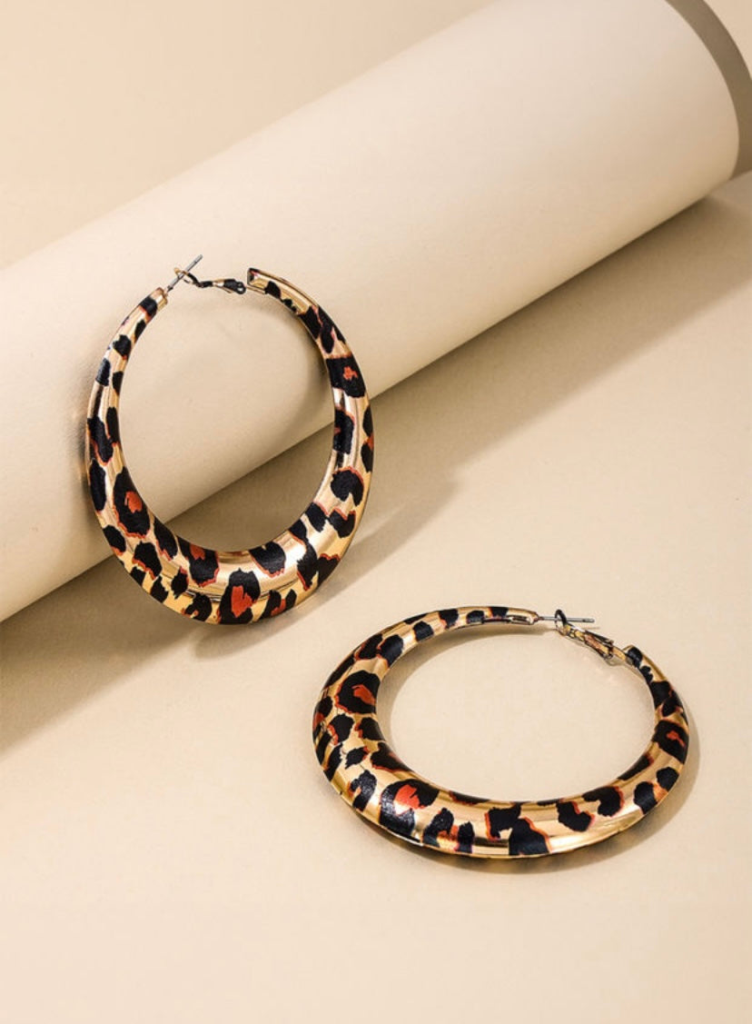 Katie’s Leopard Hoop Earrings