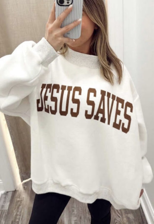Reversible Jesus Saves Mockneck