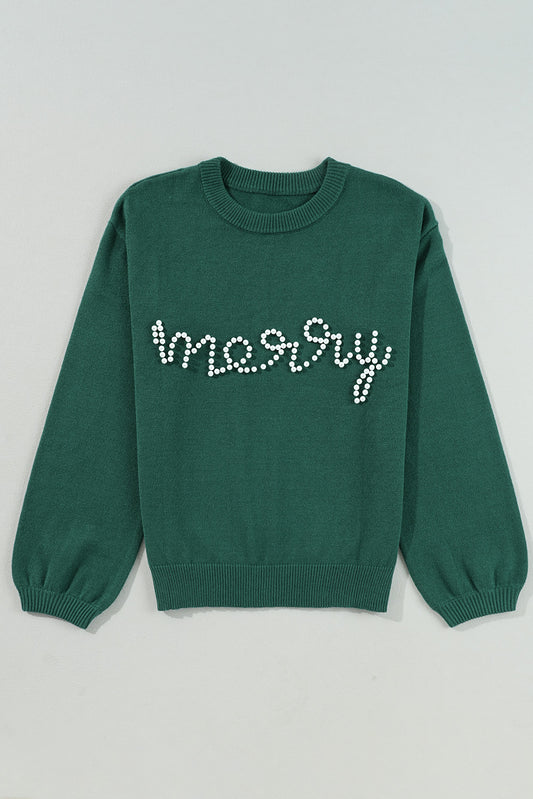 Green Pearl Merry Sweater