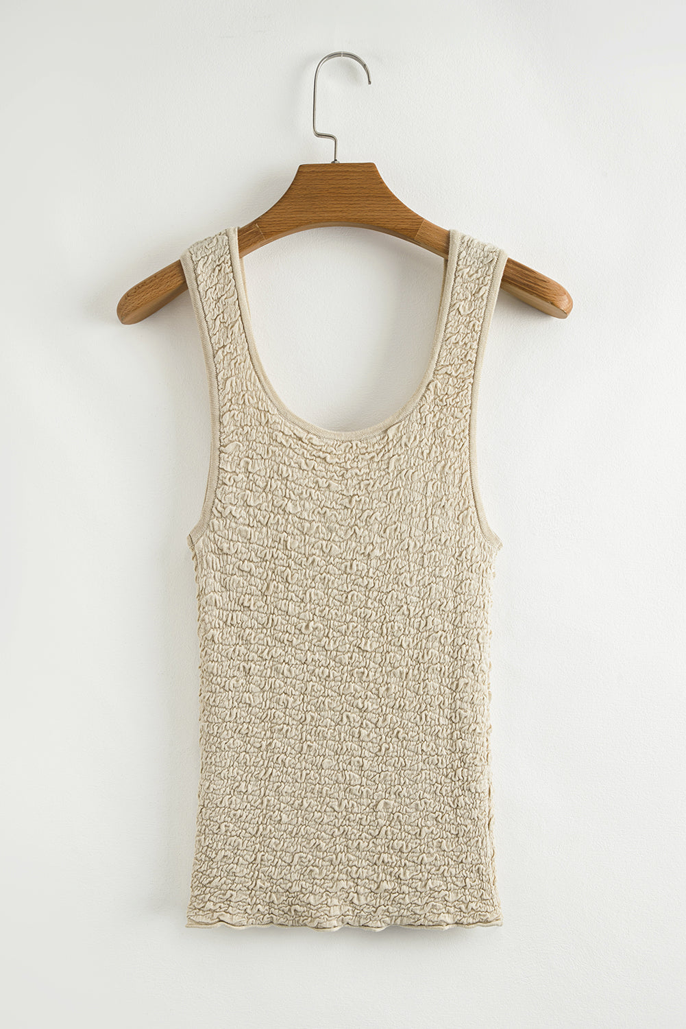 Apricot Textured U Neck Slim Fit Sweater Vest
