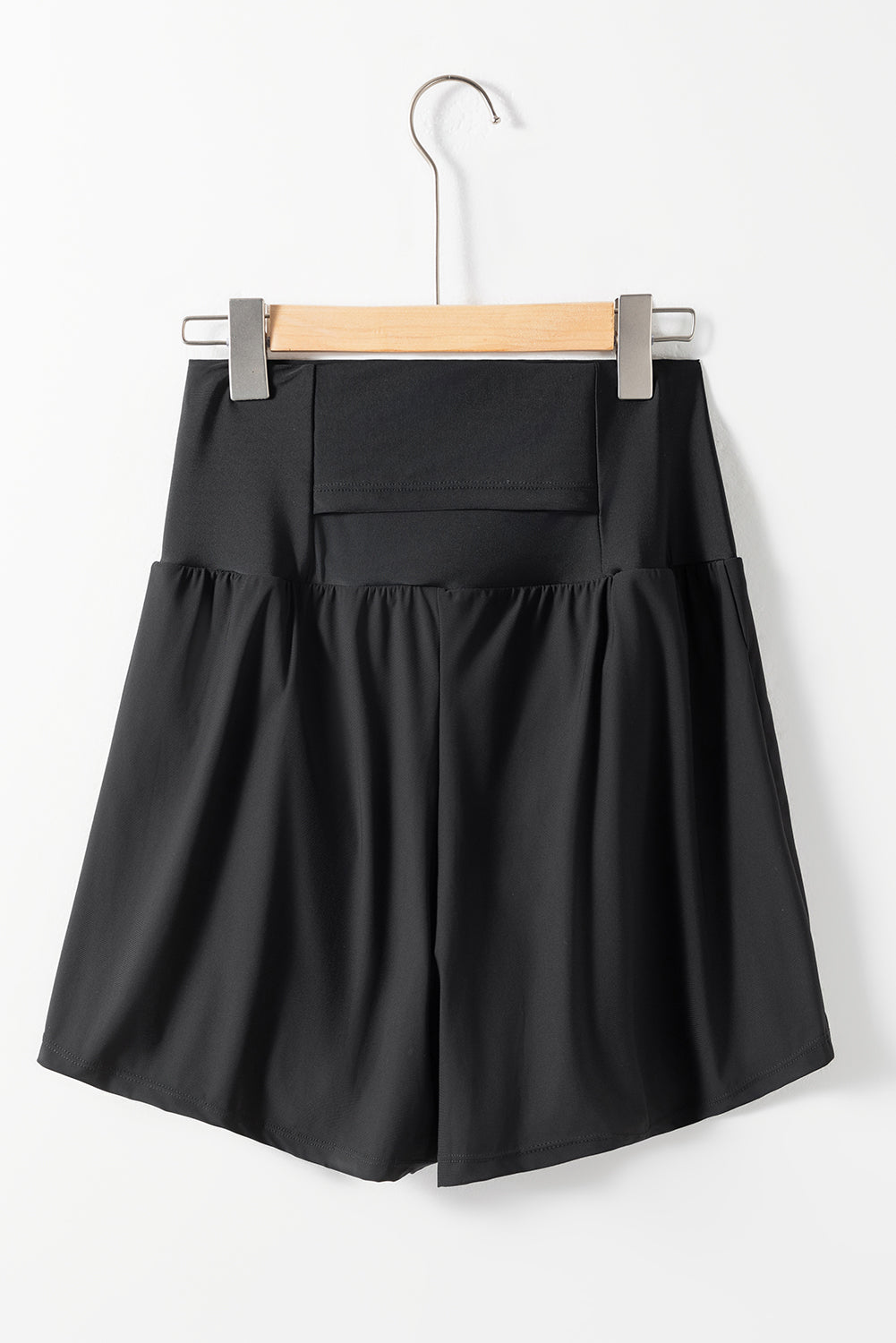 Black Pocketed Wide Waistband Shorts