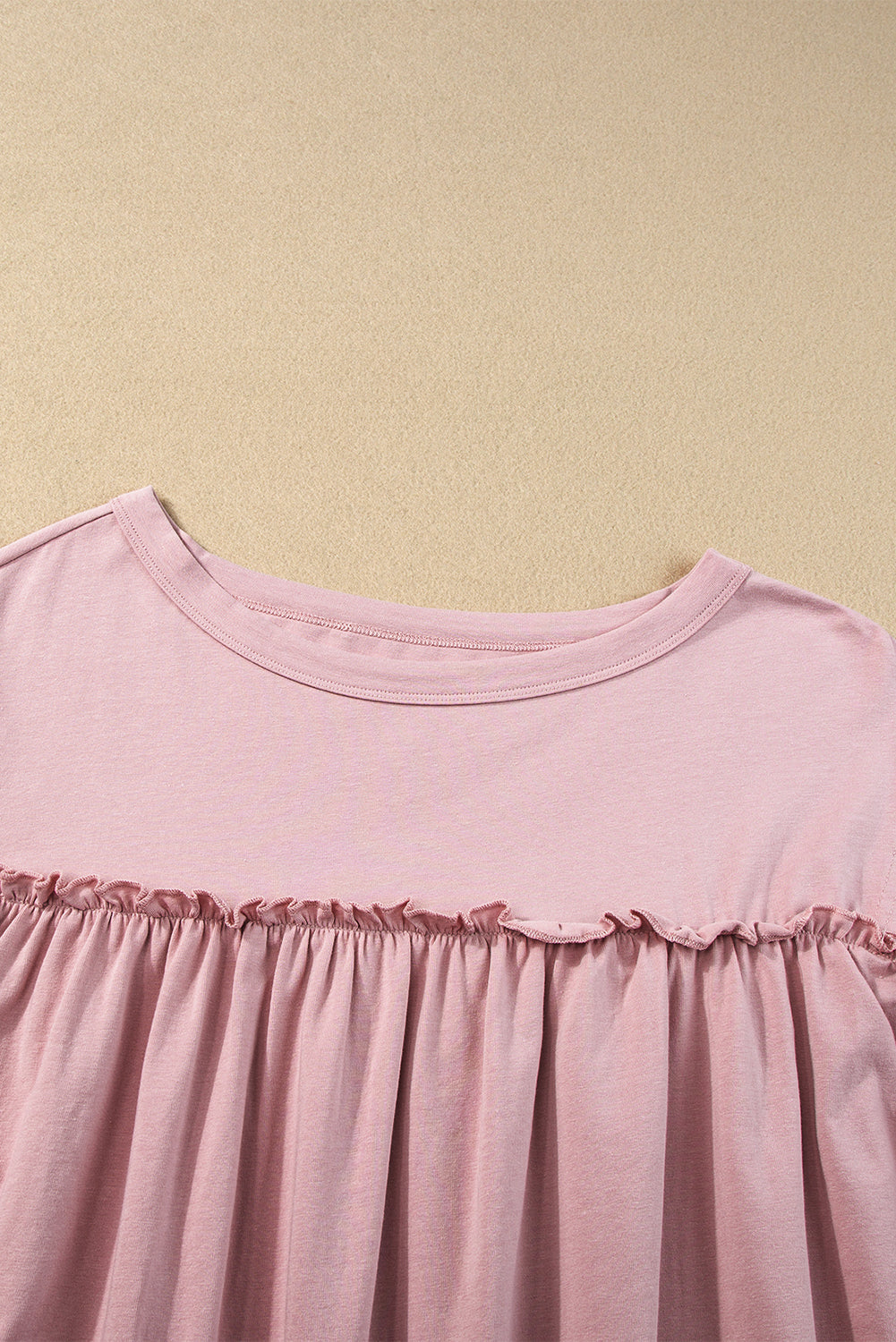 Light Pink Ruffled Babydoll Tee