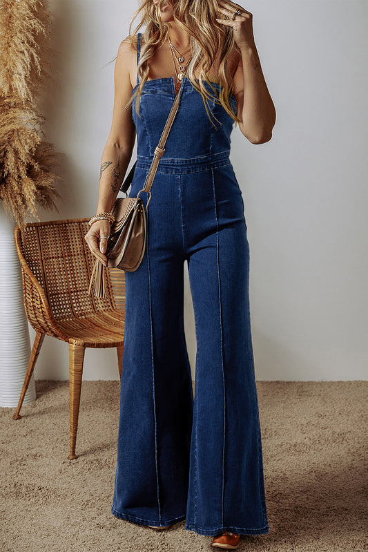 Dark Blue Denim Jumpsuit