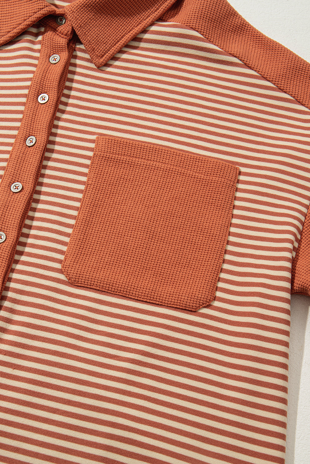 Rust Orange Striped Plus Size Sweatshirt