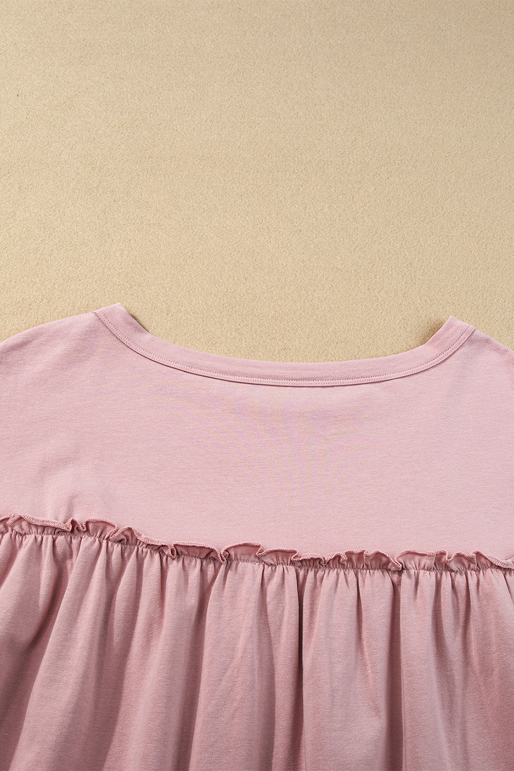 Light Pink Ruffled Babydoll Tee